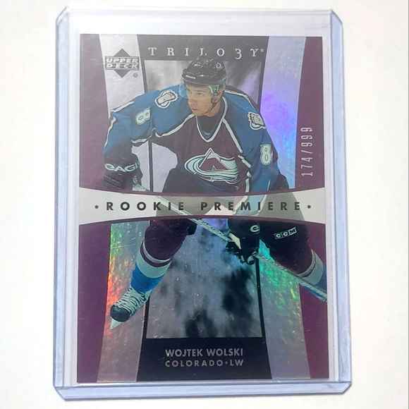 Wojtek Wolski Upper Deck Trilo3y Rookie Premiere 174/999 Hockey Card #185 - Picture 1 of 2